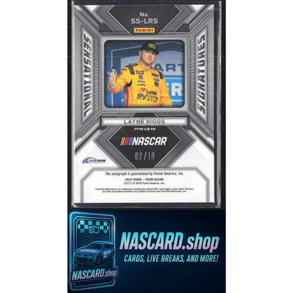 2024 Panini Prizm Layne Riggs Sensational Signatures Green Pulsar #/10 RC