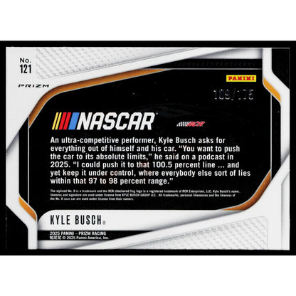 2025 Panini Prizm #121 Kyle Busch Red Power #/175