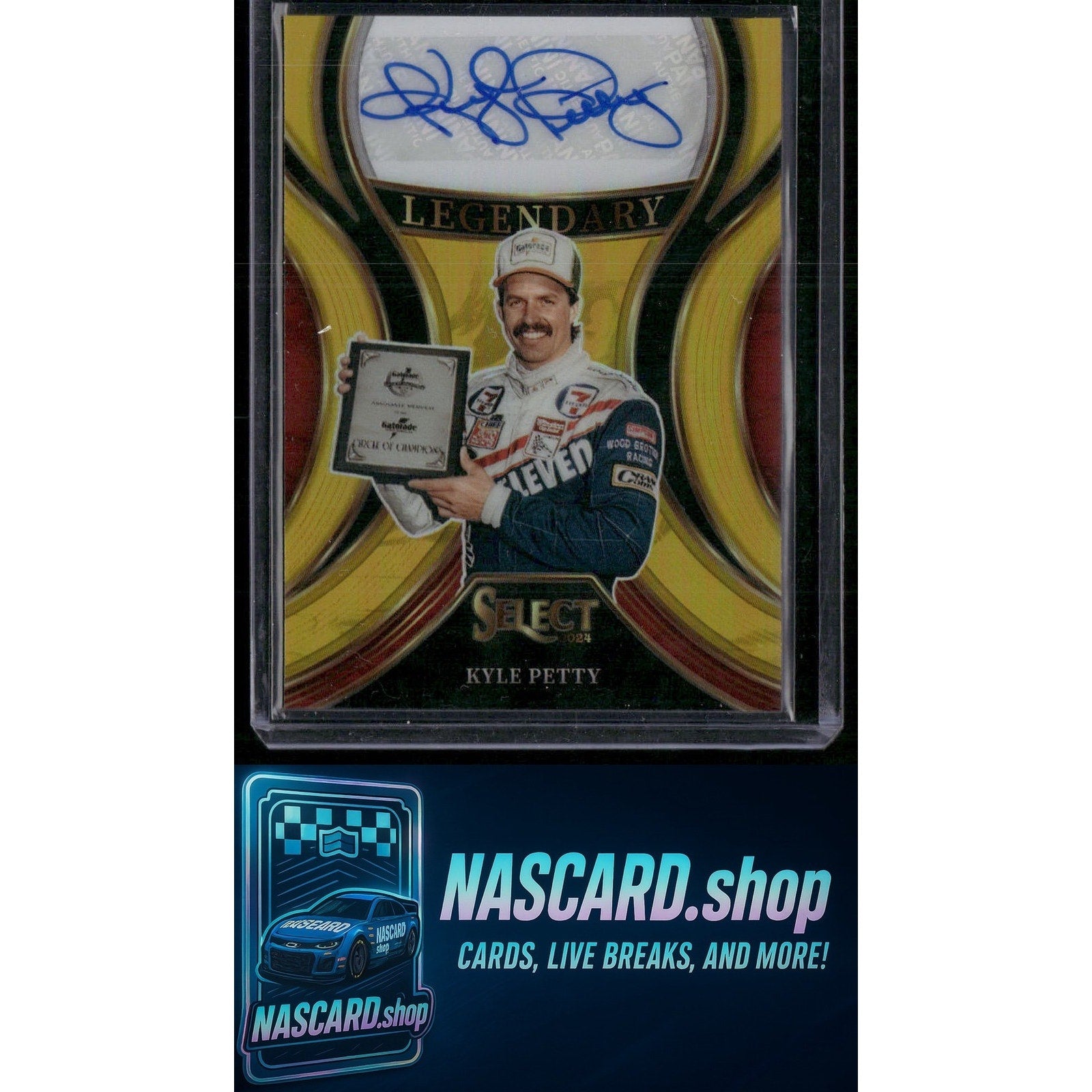 2024 Panini Select #LS-KPY Kyle Petty Legendary Signatures Gold Prizms #/10 - NASCARD.shop