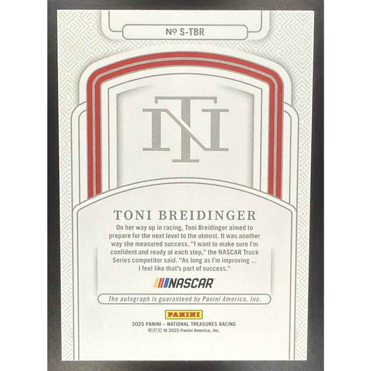 2025 Panini National Treasures Toni Breidinger #31 Signatures 37/99 Auto