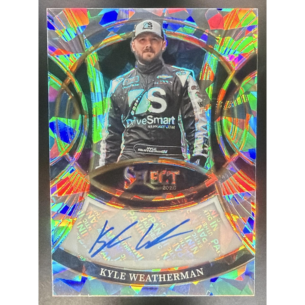 2026 Panini Select NASCAR Kyle Weatherman #S-KWM Signatures Ice Prizms Auto