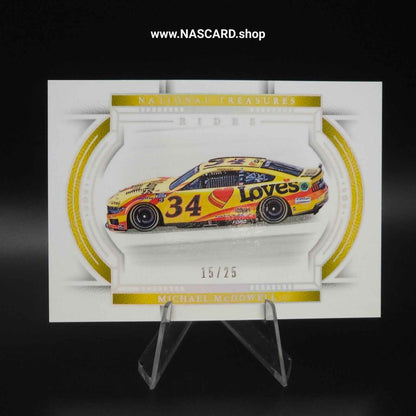 2024 Panini National Treasures Rides Holo Silver Michael McDowell /25 - NASCARD.shop