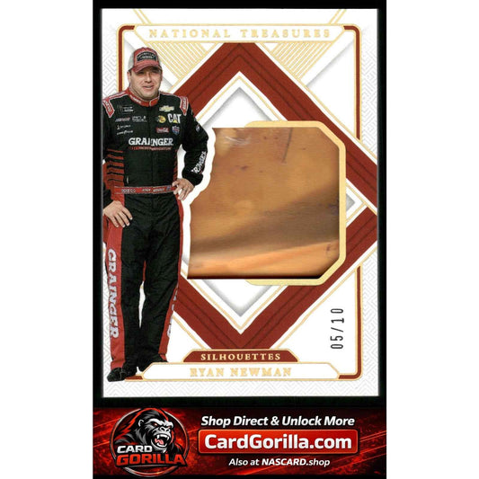2025 Panini National Treasures #SIL-RNM Ryan Newman Silhouettes Holo Gold #/10