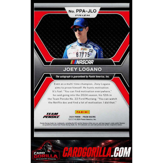 2024 Panini Prizm #PPA-JLO Joey Logano Patented Penmanship Autographs Red #/75