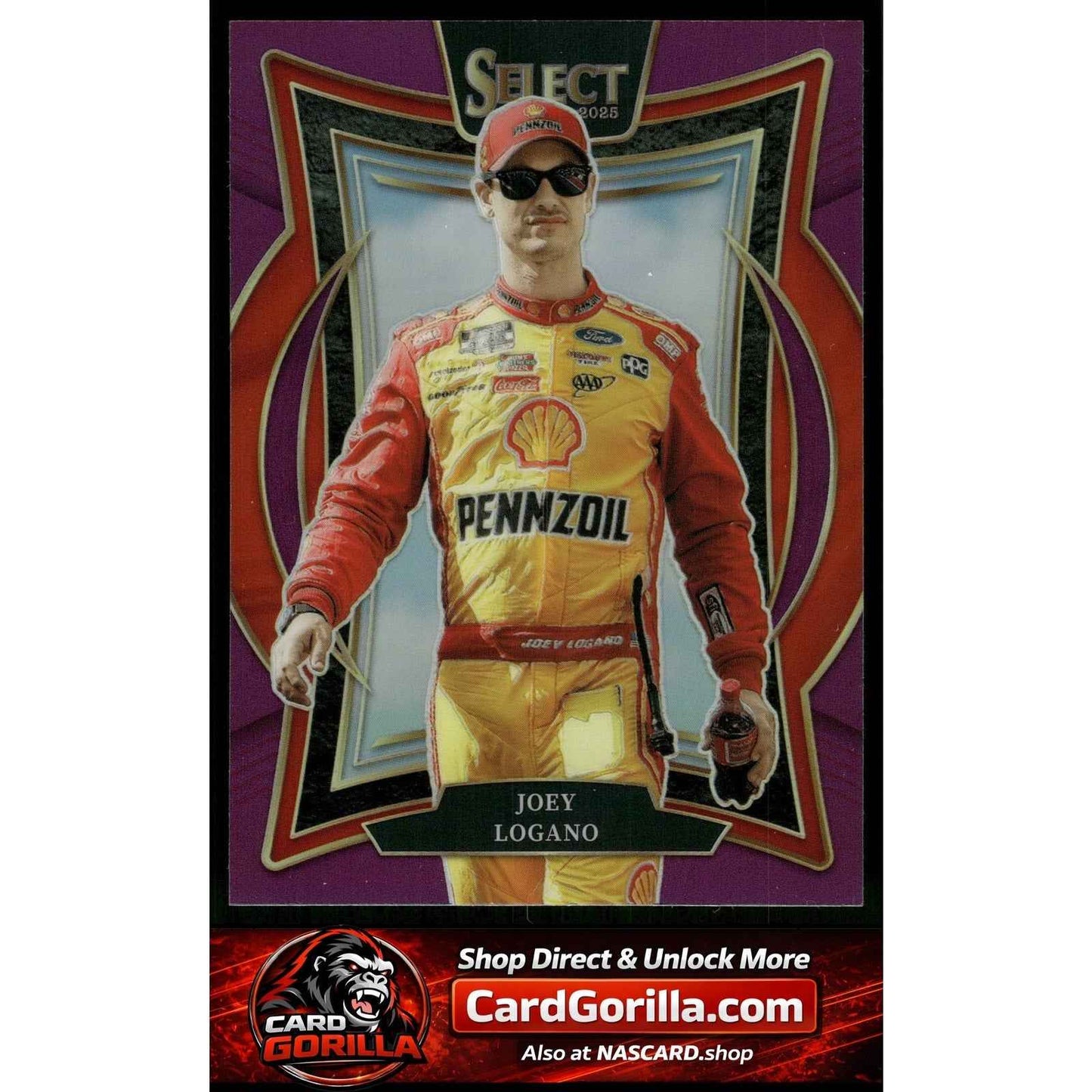 2025 Panini Select #39 Joey Logano Purple Prizms #/199