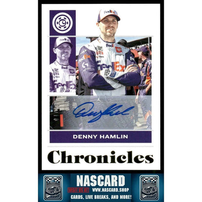 2022 Panini Chronicles - Autographs Gold Denny Hamlin #9 /10