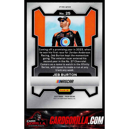 2024 Panini Prizm #25 Jeb Burton White Sparkle