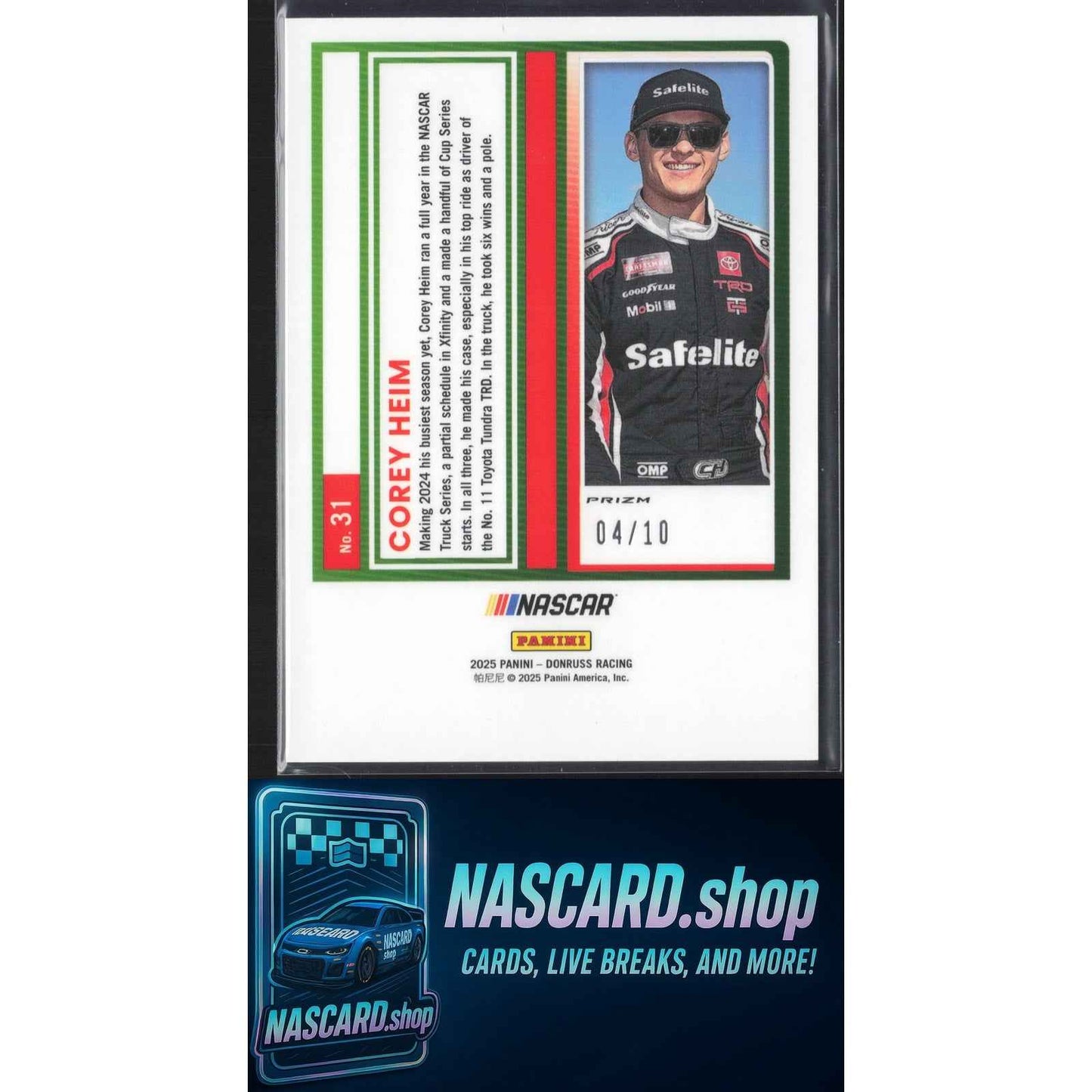 2025 Donruss #31 Corey Heim Optic Gold Velocity #/10