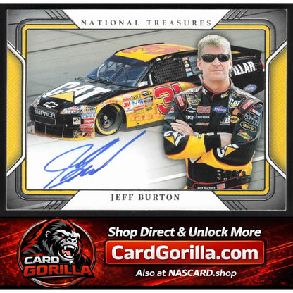 2025 Panini National Treasures #TPS-JBT Jeff Burton Track Pass Signatures #/99