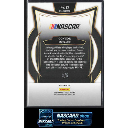 2025 Panini Select #93 Connor Mosack Green Prizms #/5