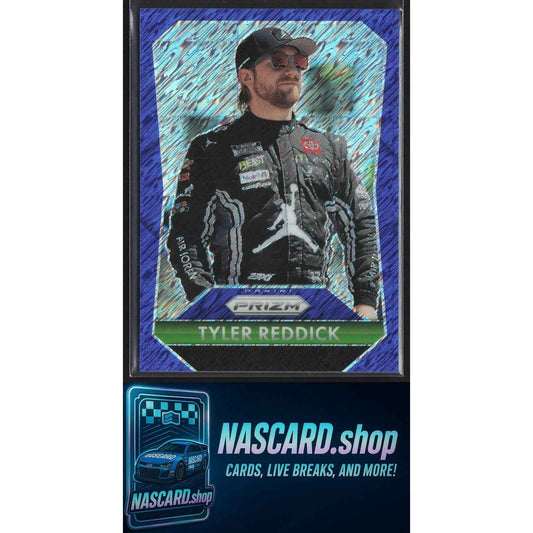 2025 Panini Prizm Throwback #192 Tyler Reddick FOTL Blue Shimmer #/10