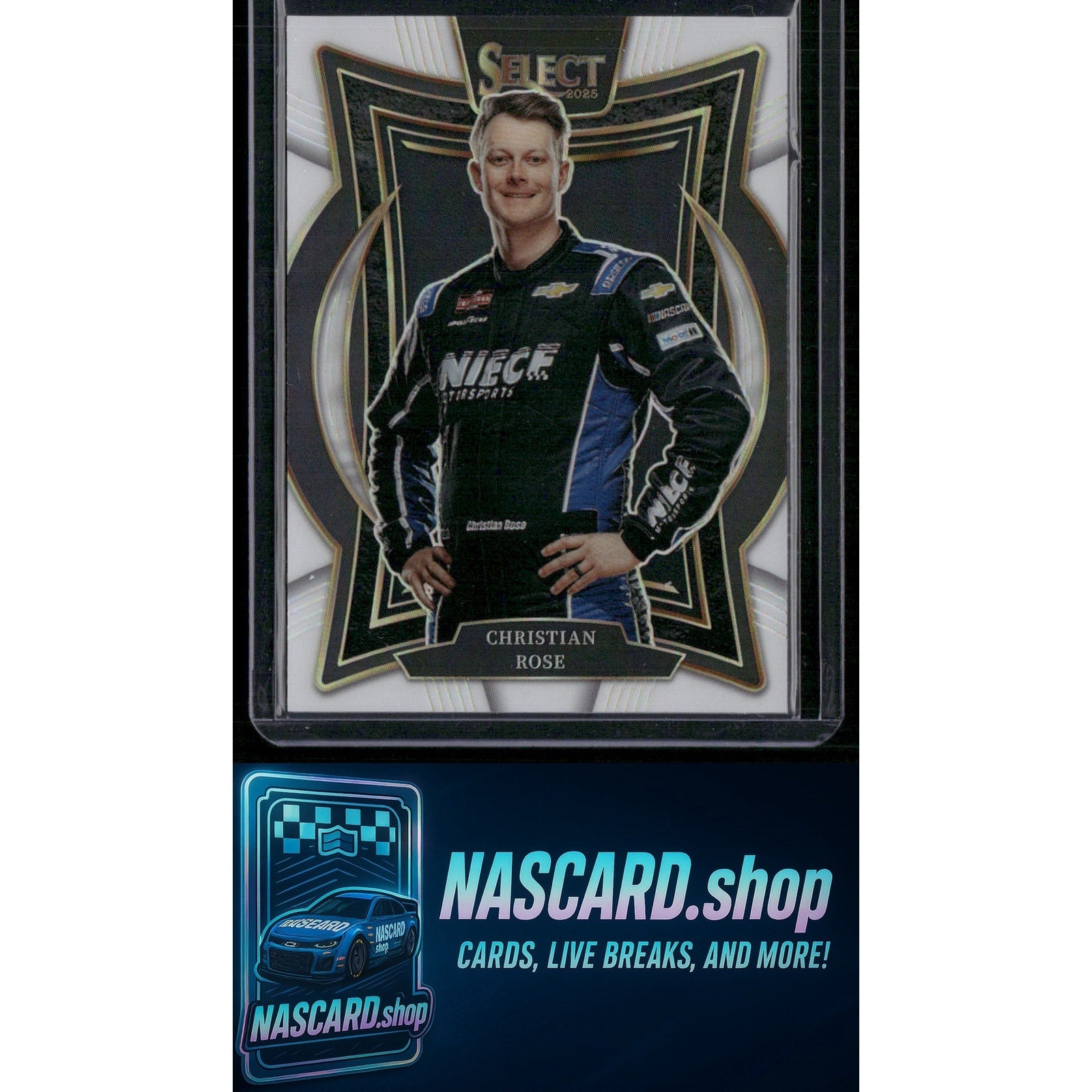 2025 Panini Select #23 Christian Rose White Prizms #/99 - NASCARD.shop