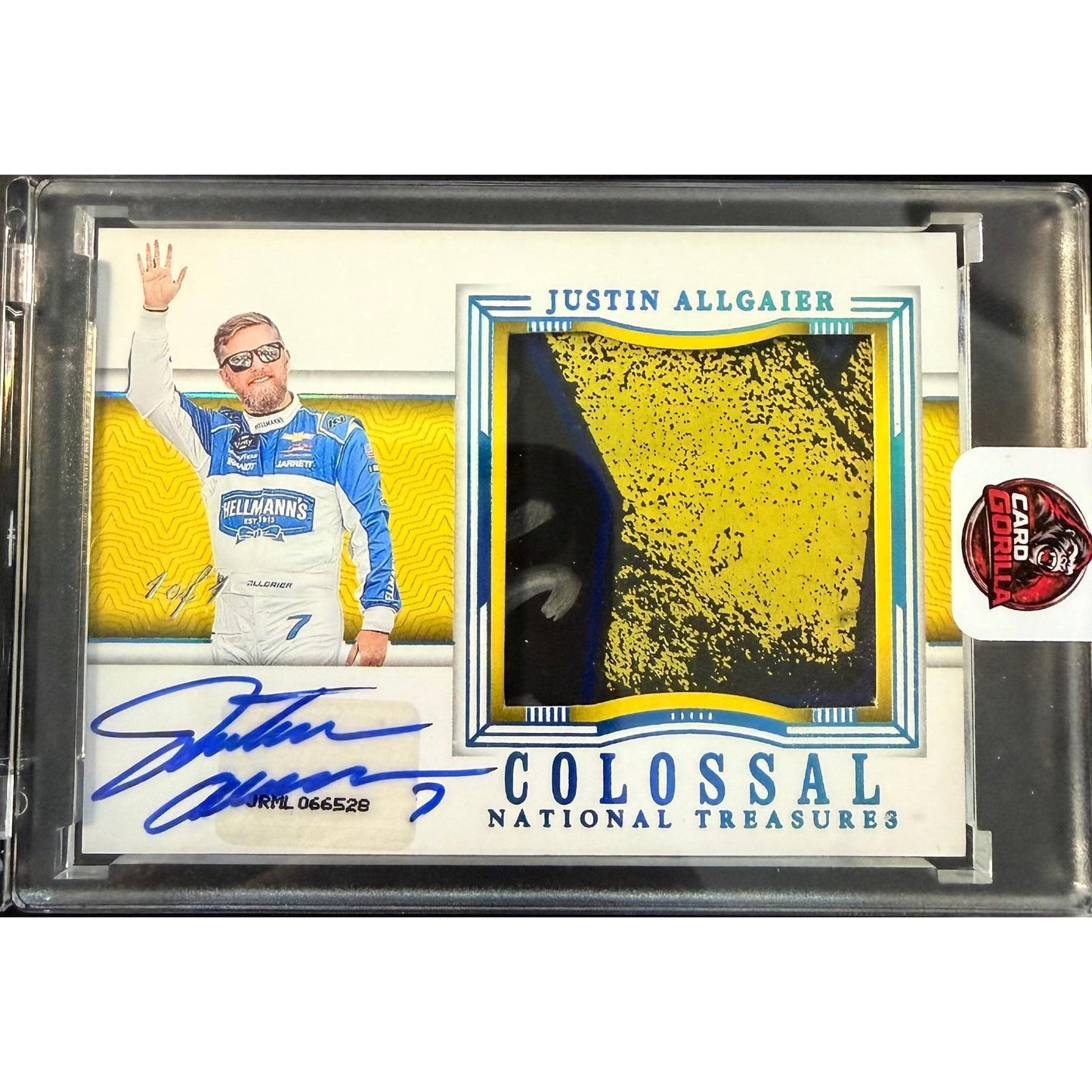 2024 National Treasures Justin Allgaier Colossal Material Auto Platinum Blue 1/1