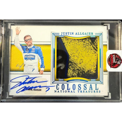 2024 National Treasures Justin Allgaier Colossal Material Auto Platinum Blue 1/1