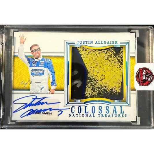 2024 National Treasures Justin Allgaier Colossal Material Auto Platinum Blue 1/1