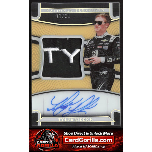 2022 National Treasures Tyler Reddick Premium Patches Midnight Holo Silver #/22