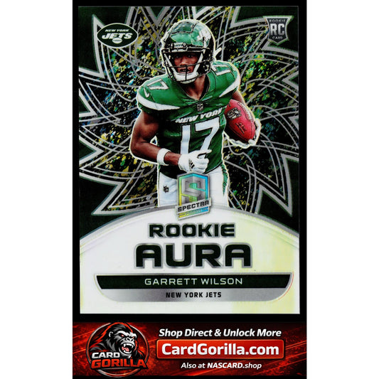 2022 Panini Spectra #AUR-GWI Garrett Wilson Rookie Aura Neon Splatter #/8