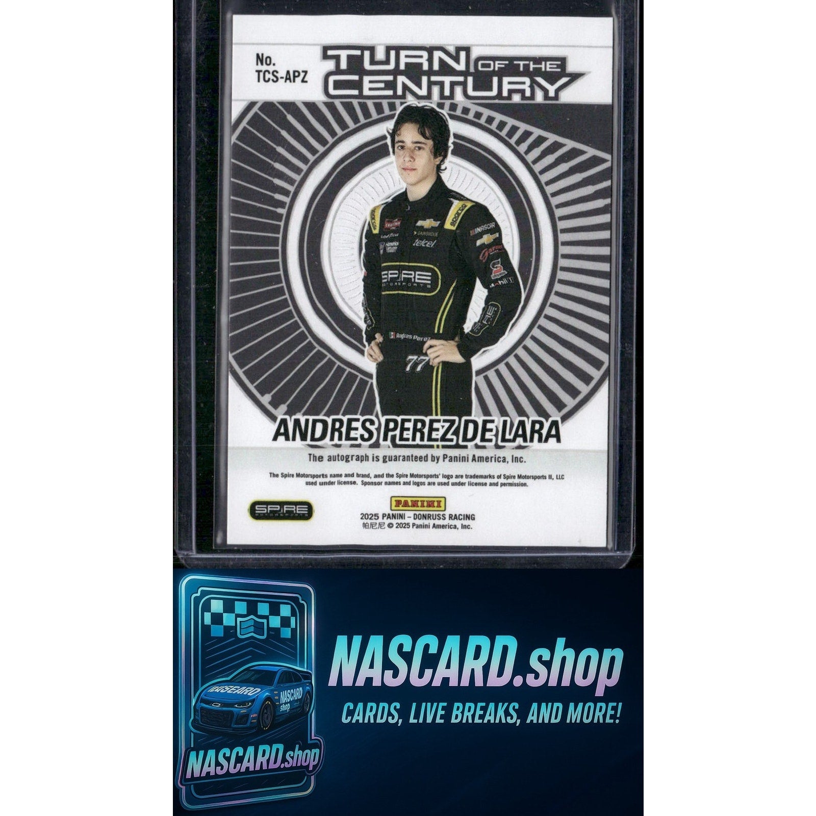 2025 Donruss Andres Perez De Lara Turn of the Century Auto Blue Xplosion /25 - Card Gorilla