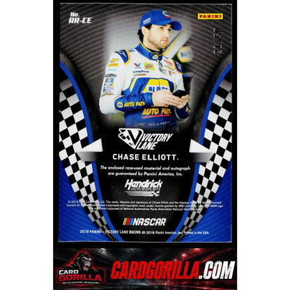 2018 Panini Victory Lane #RR-CE Chase Elliott Remarkable Remnants Green #/50