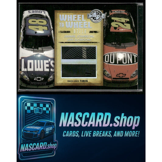 2010 Wheels Main Event Jimmie Johnson Jeff Gordon Wheel to Wheel Holofoil /10 - NASCARD.shop