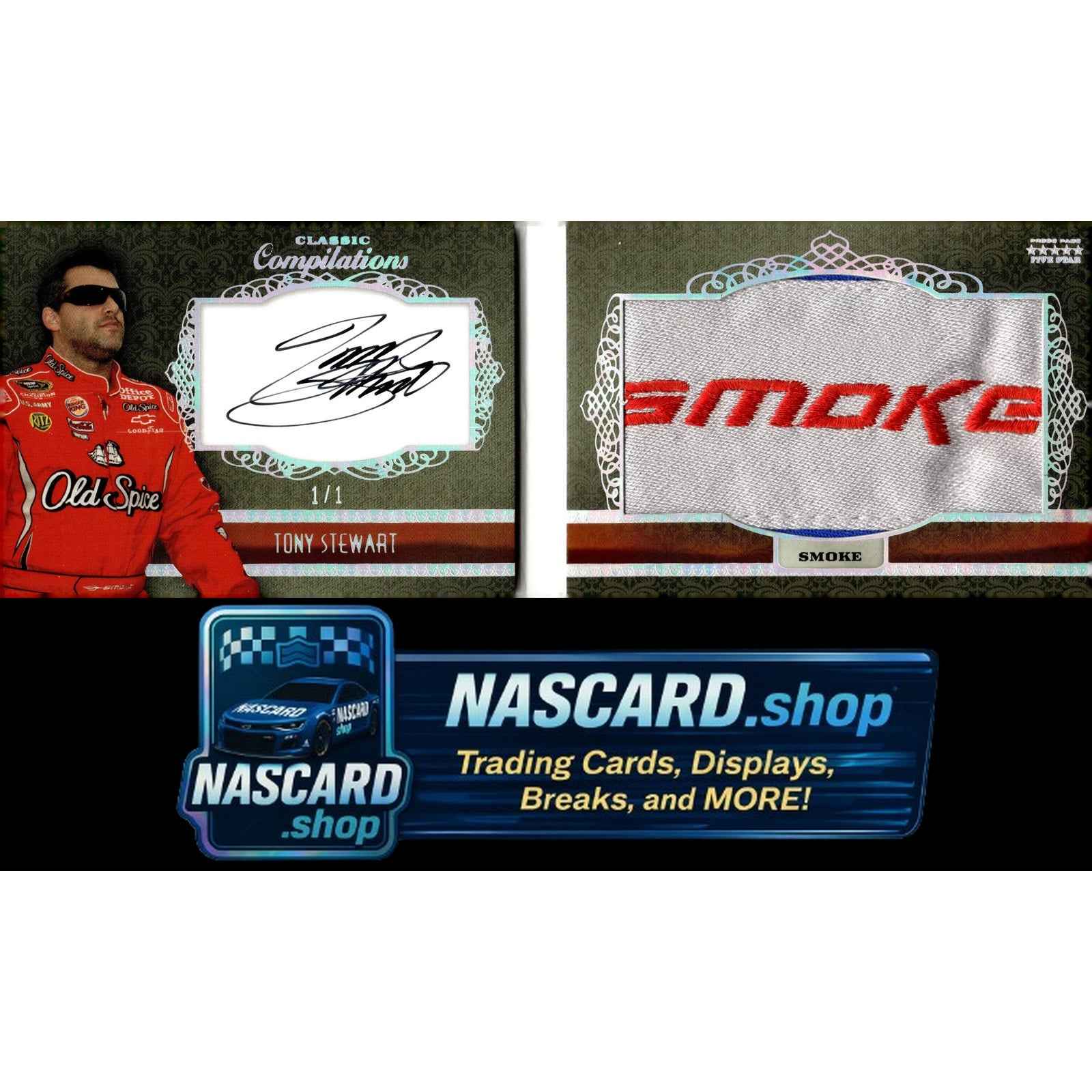 2010 Press Pass Five Star Tony Stewart Smoke Patch Booklet #1/1