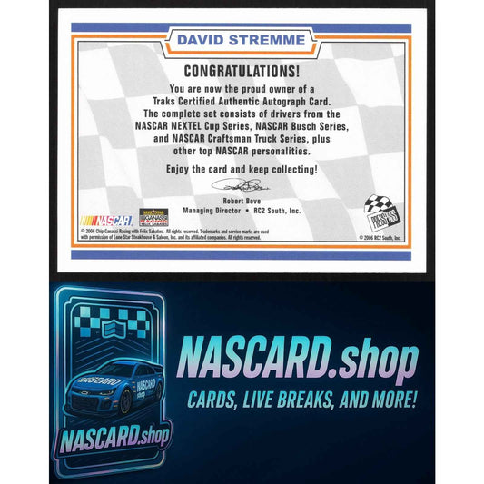 2006 Traks #NNO David Stremme Autographs #/100