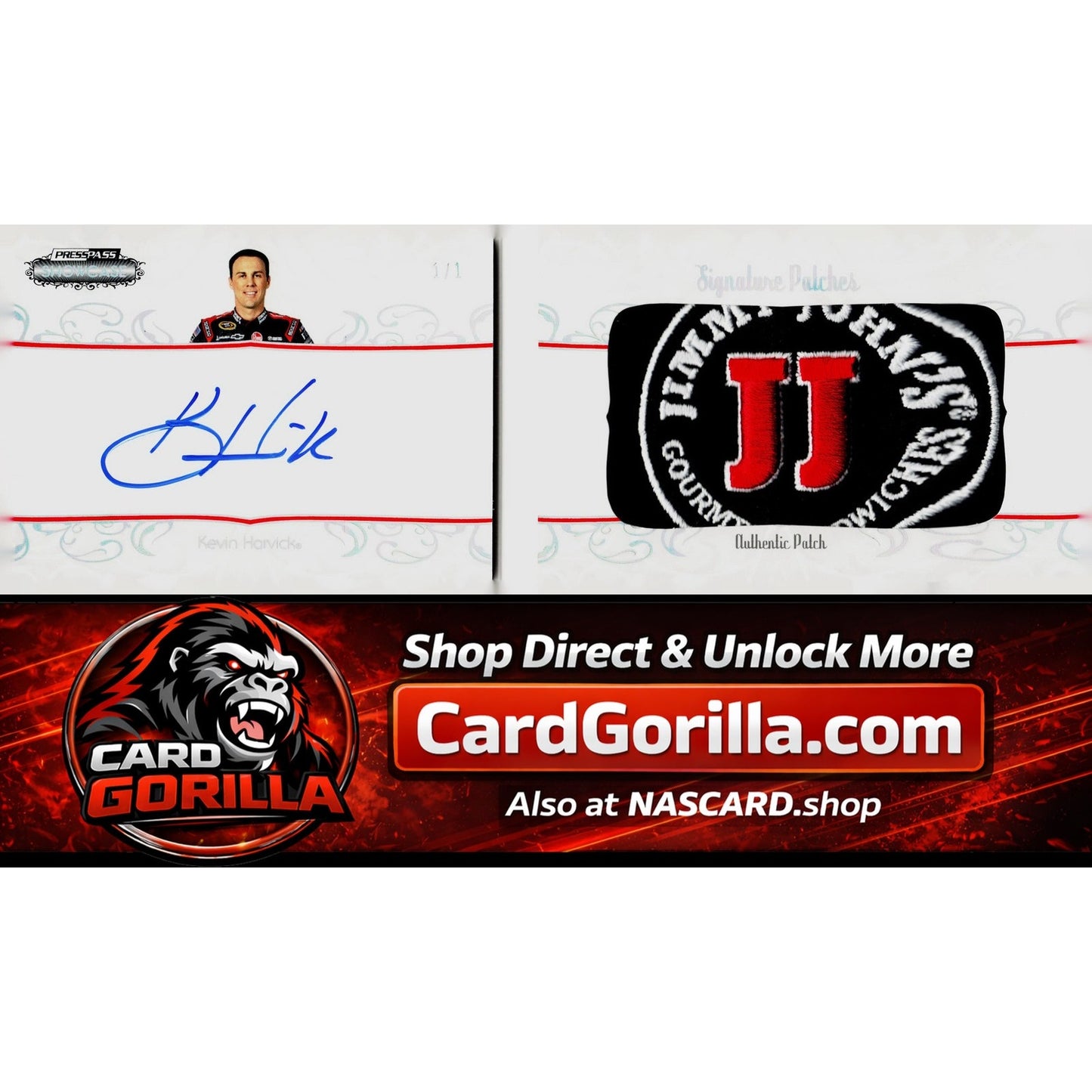 2013 Press Pass Showcase Kevin Harvick Jumbo Jimmy Johns Patch Booklet #1/1
