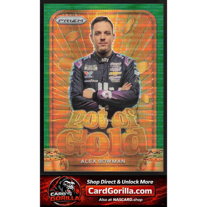 2024 Panini Prizm #20 Alex Bowman Pot Of Gold Green Pulsar #/25