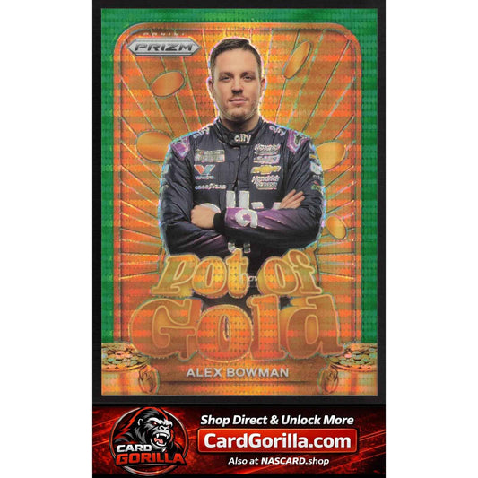 2024 Panini Prizm #20 Alex Bowman Pot Of Gold Green Pulsar #/25
