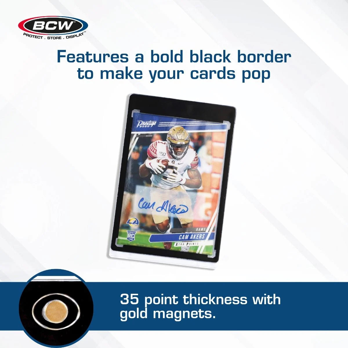 BCW Magnetic Card Holder - 35 PT Black Border