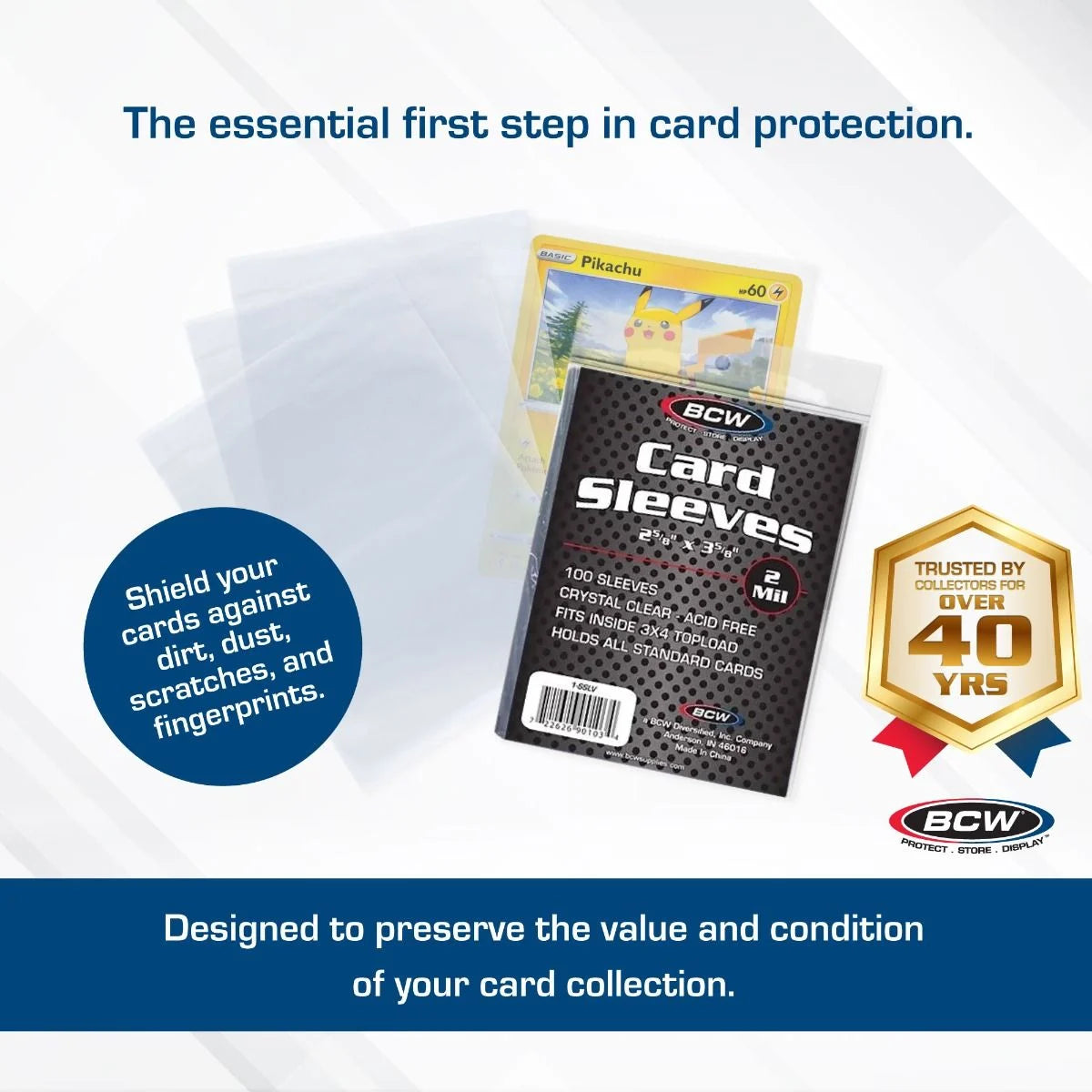 BCW Standard Card Sleeves (100 Pack)