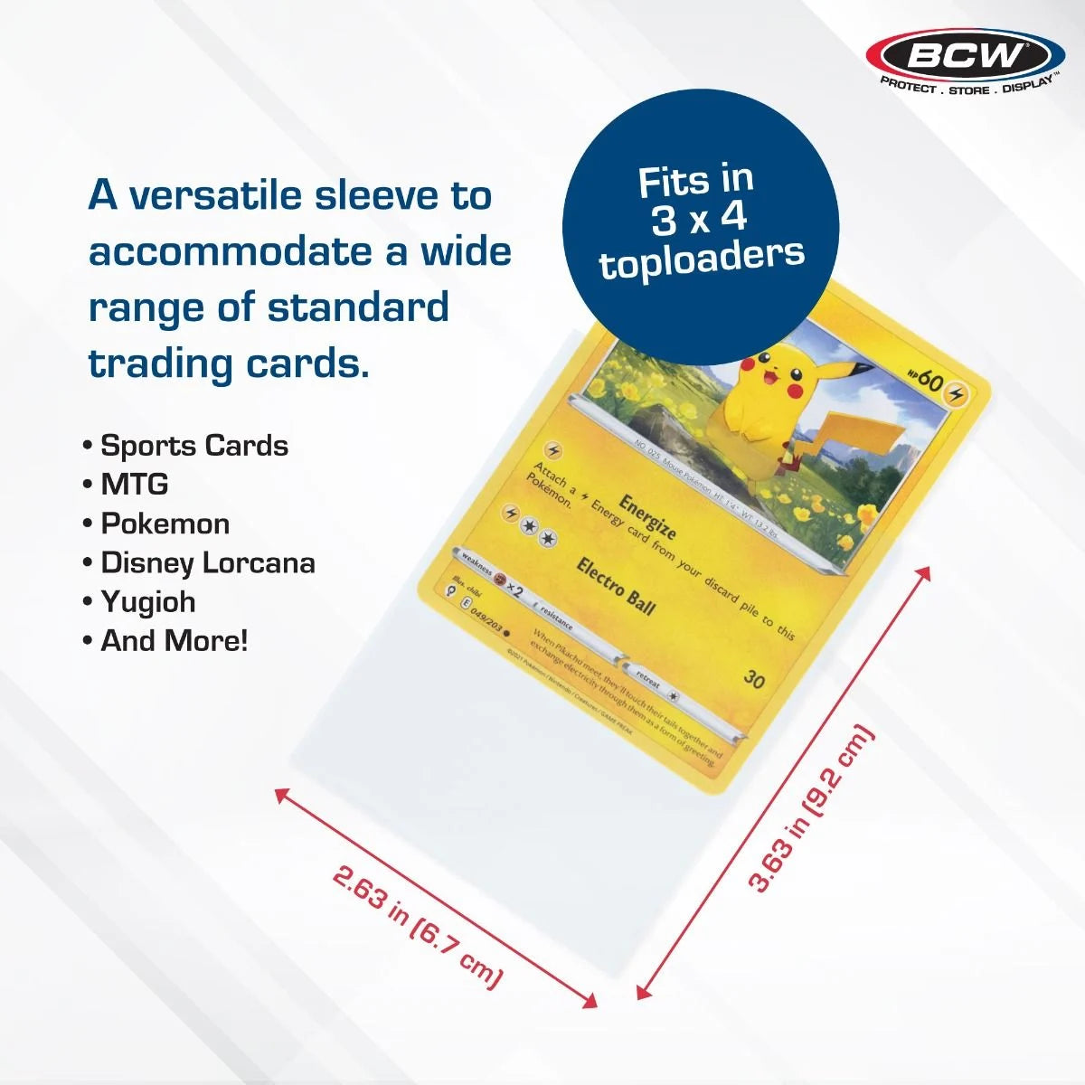 BCW Standard Card Sleeves (100 Pack)