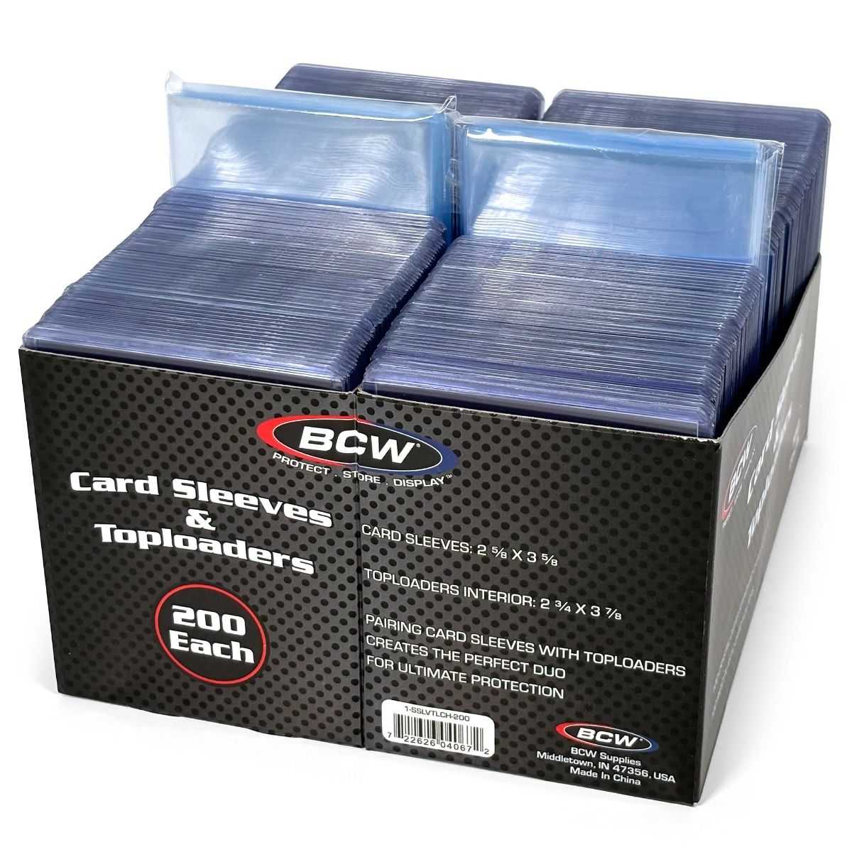 BCW 200 Count Card Sleeve & Toploader Combo Pack