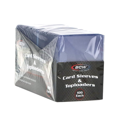 BCW 100 Count Card Sleeve & Toploader Combo Pack