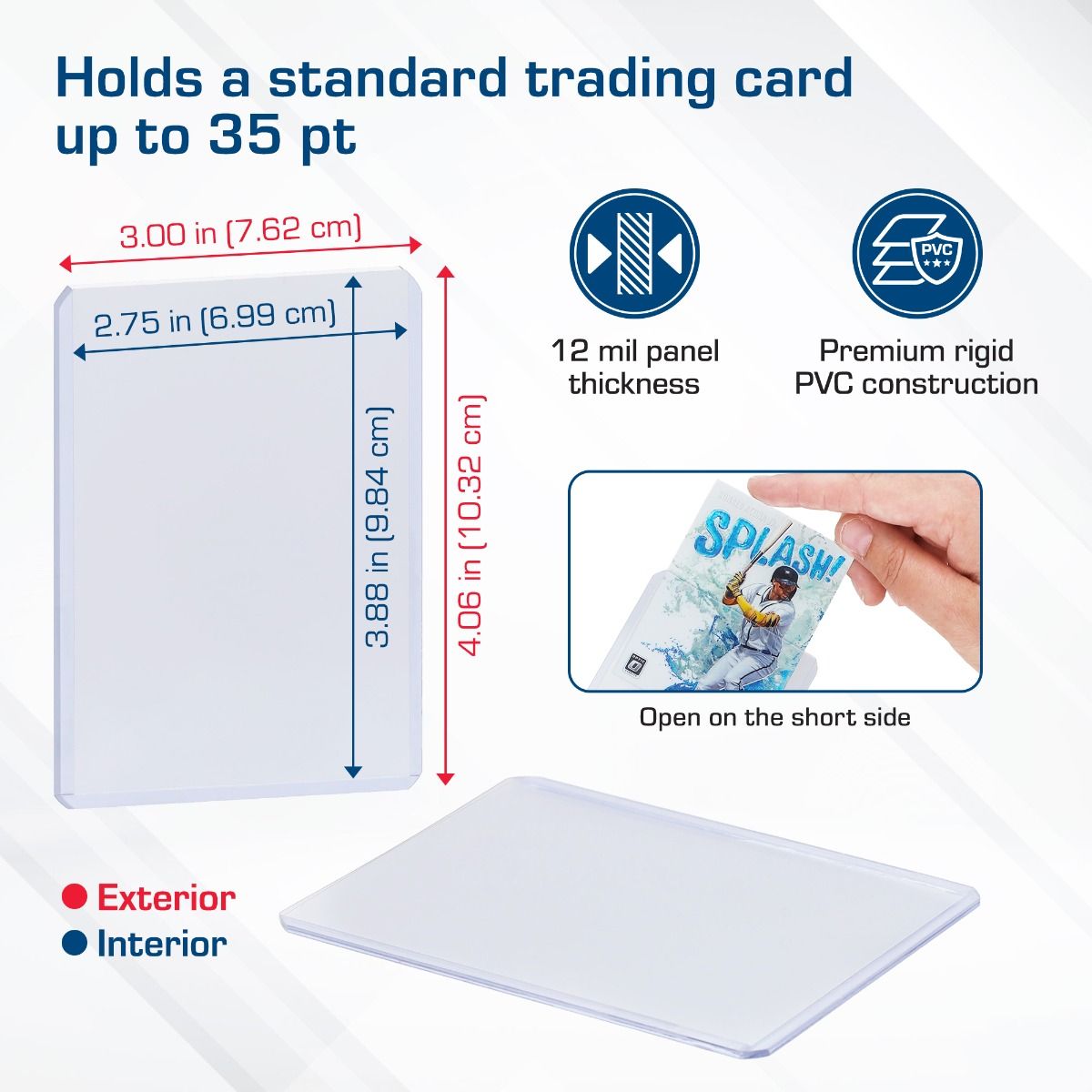 BCW 3x4 Topload Card Holder - 35 PT (25 Pack)