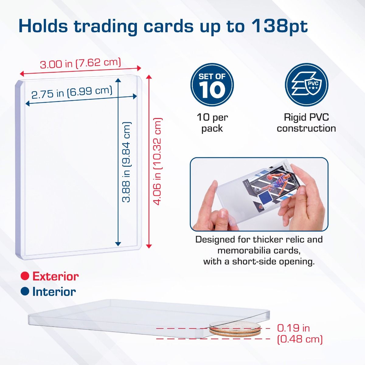 BCW Thick Card Toploader - 138 PT (10 Pack)