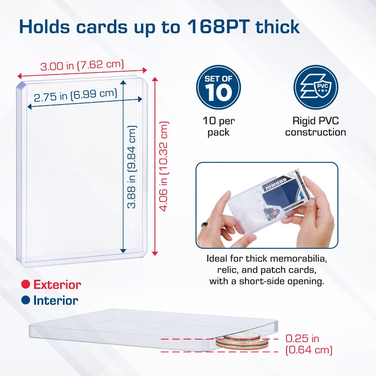 BCW Thick Card Toploader - 168 PT (10 Pack)