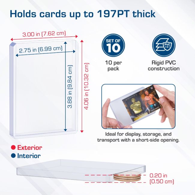 BCW Thick Card Toploader - 197 PT (10 Pack)