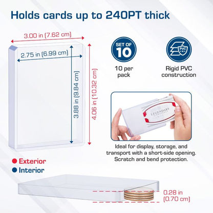 BCW Thick Card Toploader - 240 PT (10 Pack)