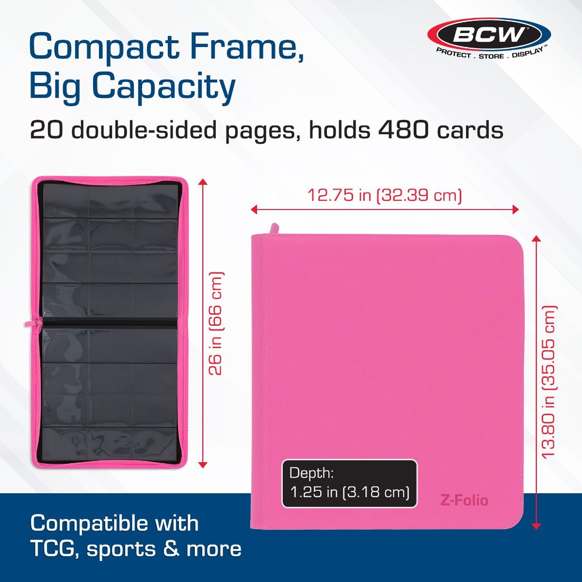 BCW Z-Folio 12-Pocket LX Trading Card Storage Binder