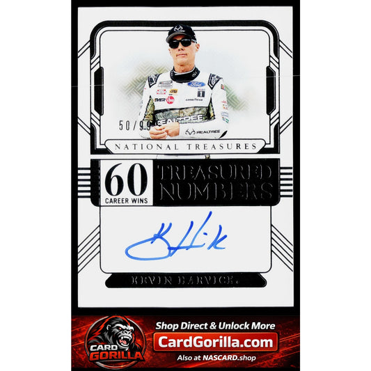 2025 Panini National Treasures Kevin Harvick Treasured Numbers Signatures #/99