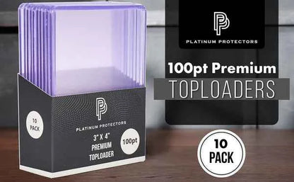 Platinum Protectors 100pt Top Loaders – 10 Count | Thick Card Toploaders
