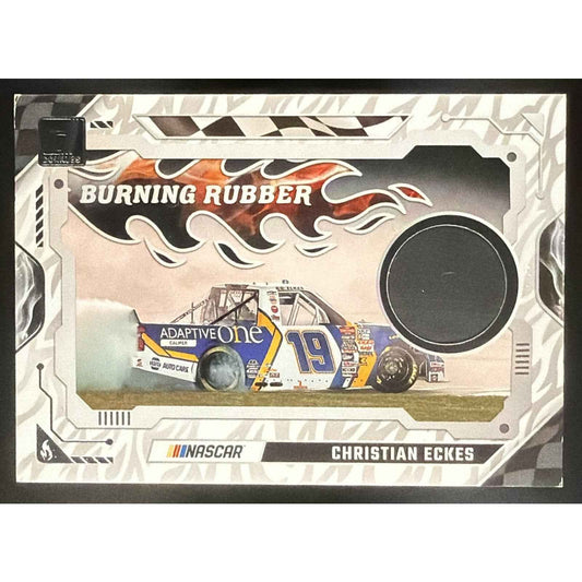 2025 Panini Donruss NASCAR Christian Eckes #BRM-CEK Burning Rubber Materials
