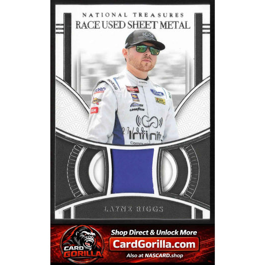2024 Panini National Treasures #RUS-LRG Layne Riggs Race Used Sheet Metal #/99
