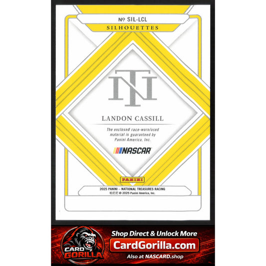 2025 Panini National Treasures #SIL-LCL Landon Cassill Silhouettes #/75