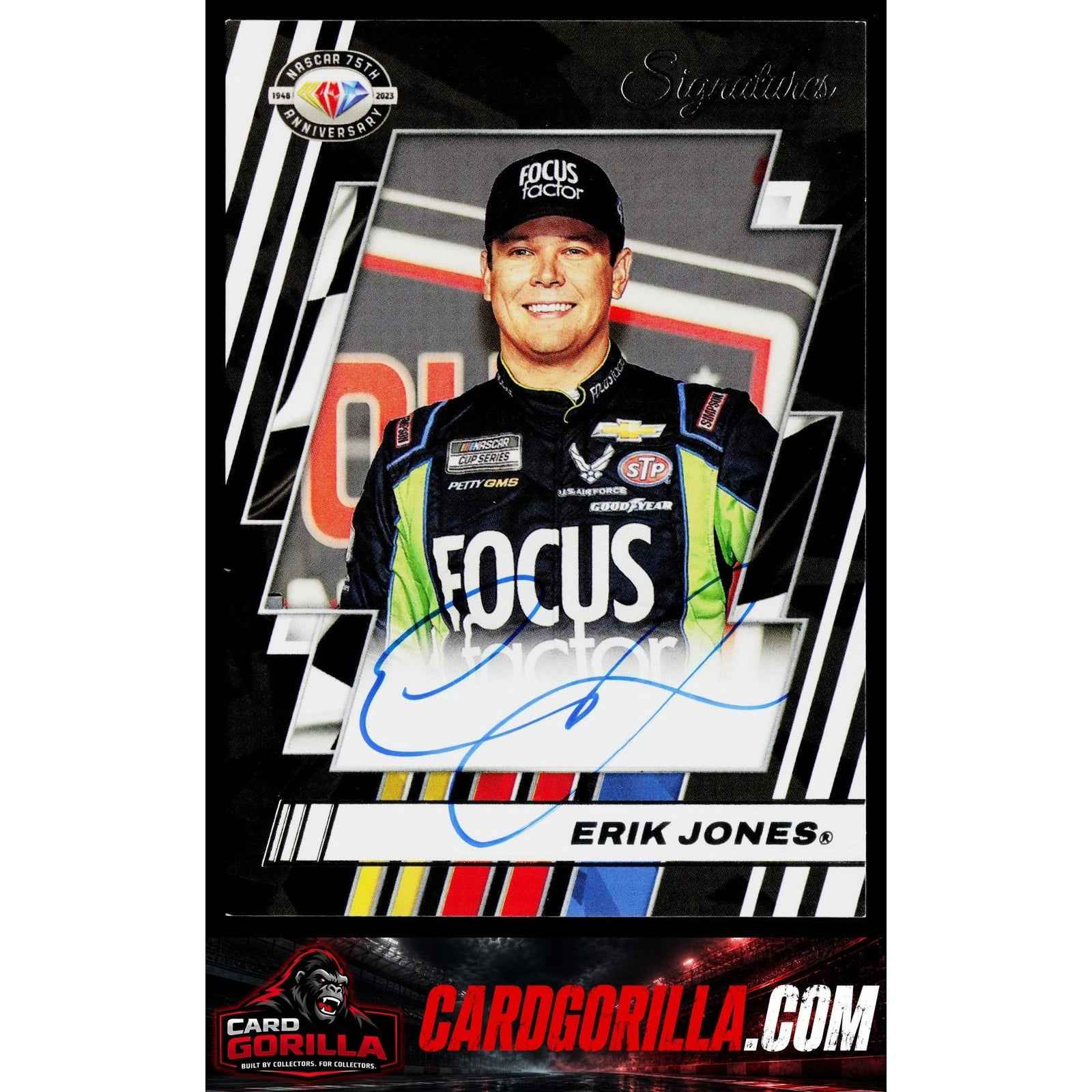 2023 Panini National Treasures Erik Jones NASCAR 75th Anniversary Signatures