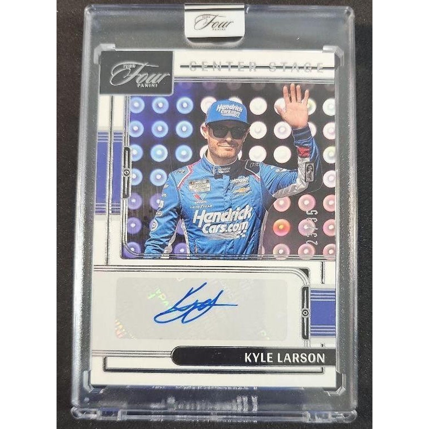 2026 Panini Turn Four Racing Kyle Larson #25 Center Stage Signatures /35 Auto