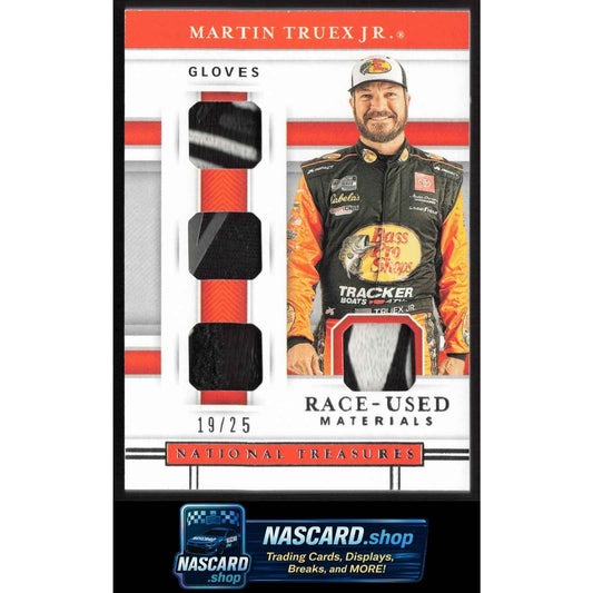 2020 Panini National Treasures Martin Truex Jr. Quad Race Used Gloves #/25