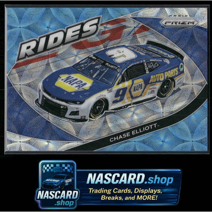 2022 Panini Prizm Rides #61 Chase Elliott Carolina Blue Scope #/99
