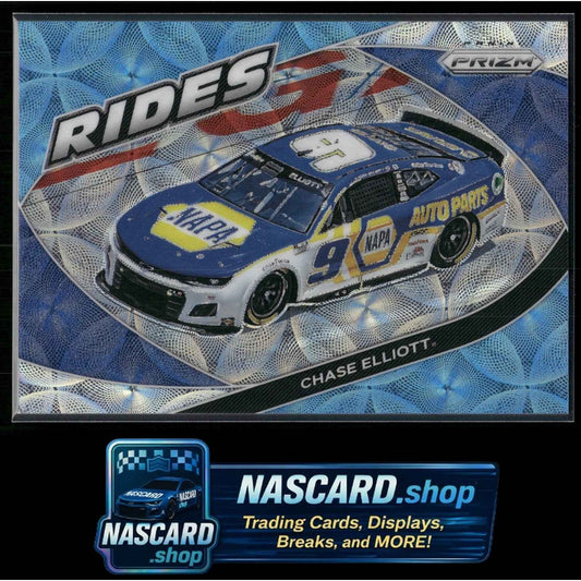 2022 Panini Prizm Rides #61 Chase Elliott Carolina Blue Scope #/99